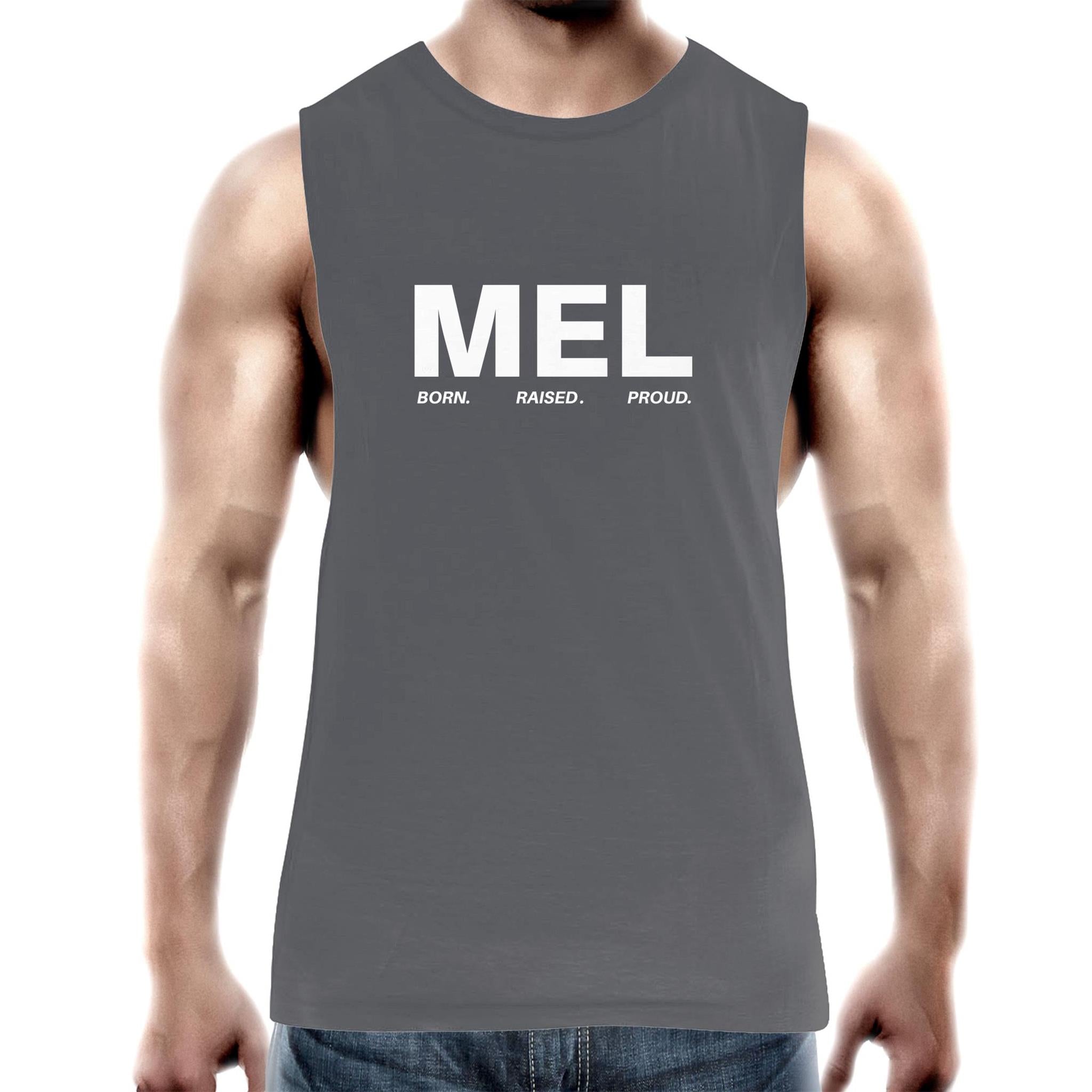 Proud of Melbourne Born and Raised Men's Tank Top Gym Workout Singlet