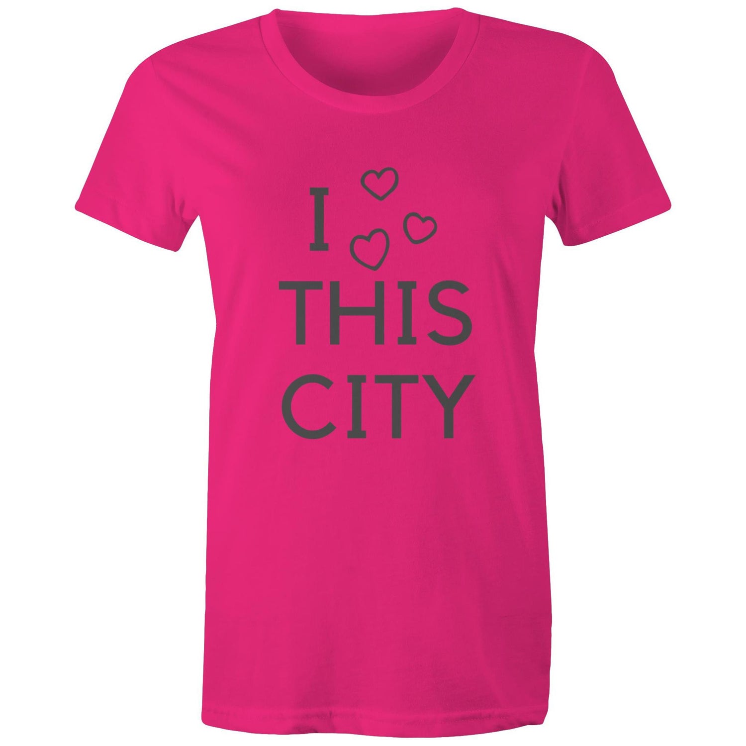 "I 🤍 Love This City" - Women's Statement Slogan Design T-shirt