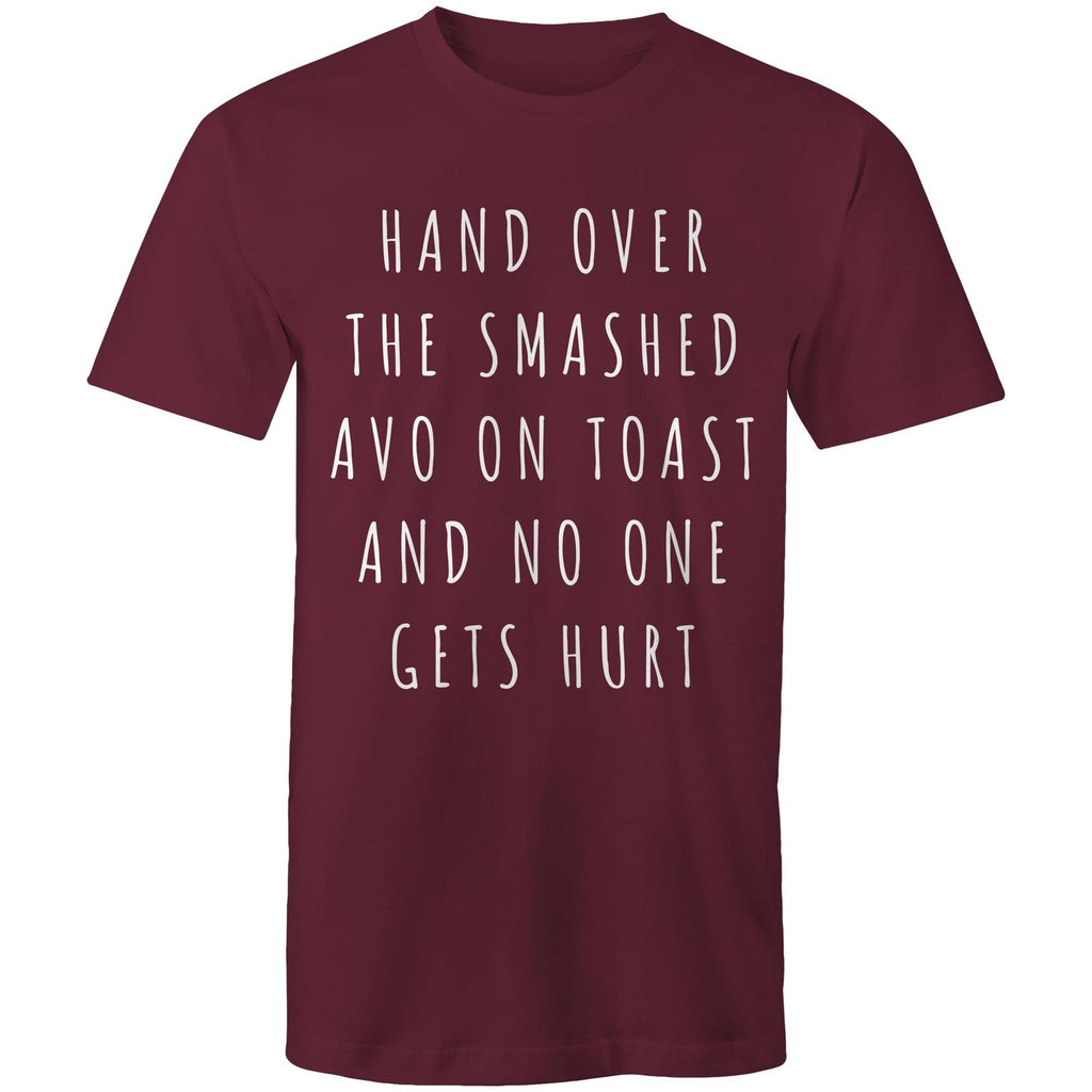 Funny Men's Breakfast T-shirt "Hand Over Smashed Avocado No One Gets Hurt"