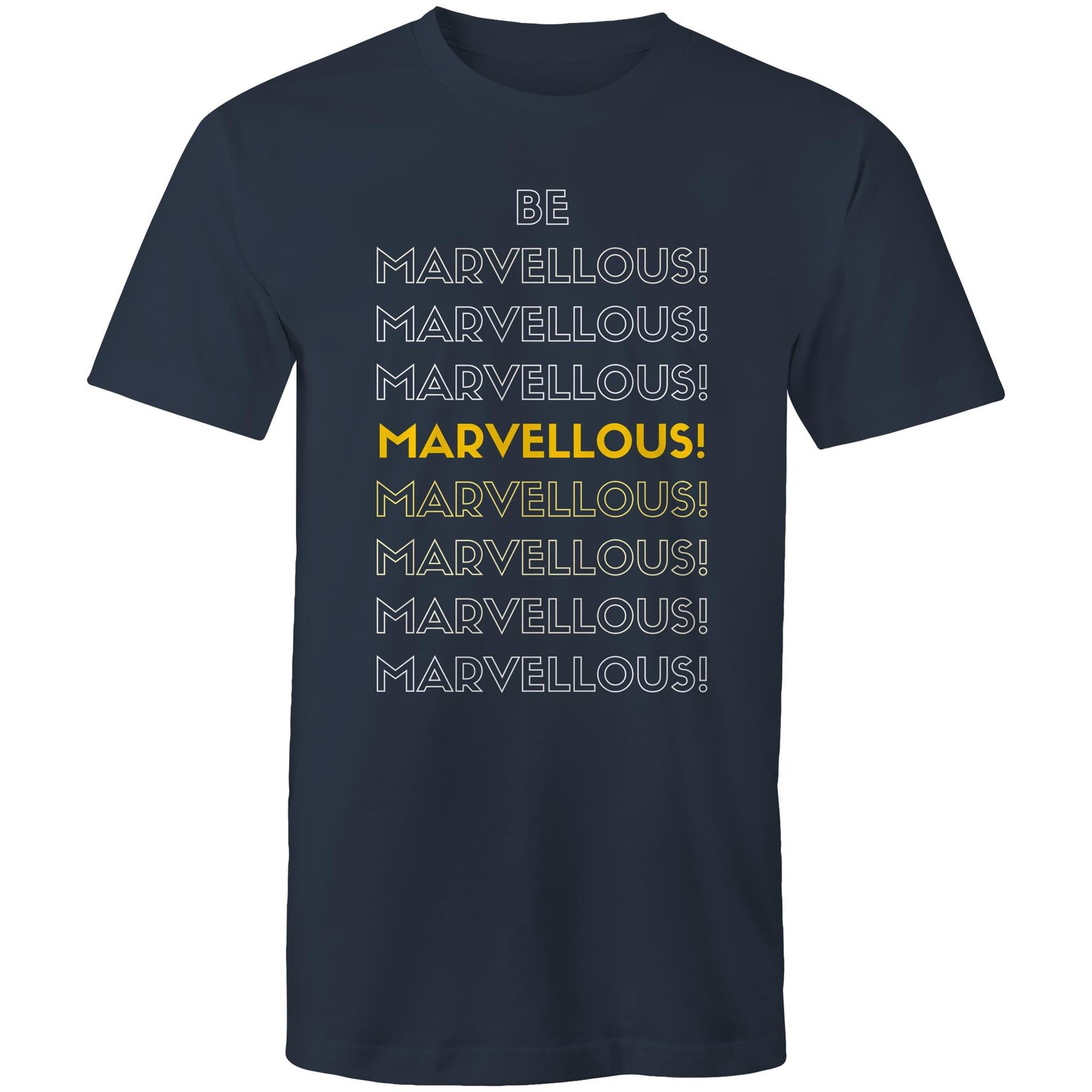 Positive "Be Marvellous!" Men's Motivation T-shirt Plus Sizes