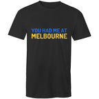 Men's Funny T-shirt "You Had Me At Melbourne" Famous Jerry Maguire Movie Quote Plus Sizes