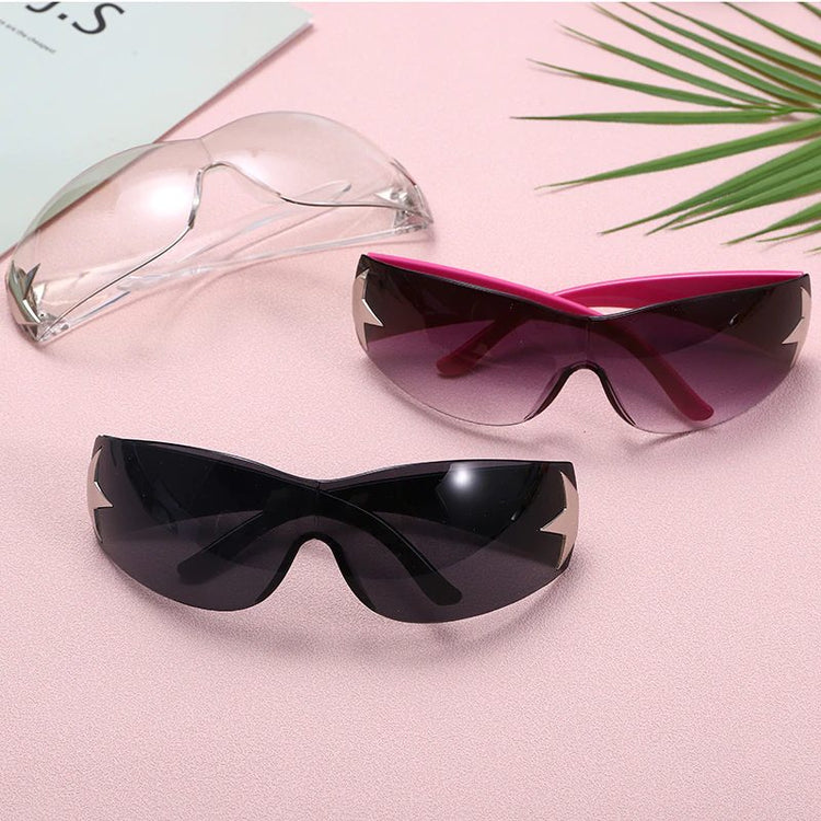 Wraparound Star Sunglasses New Fashion Punk-Style Wrap Shades