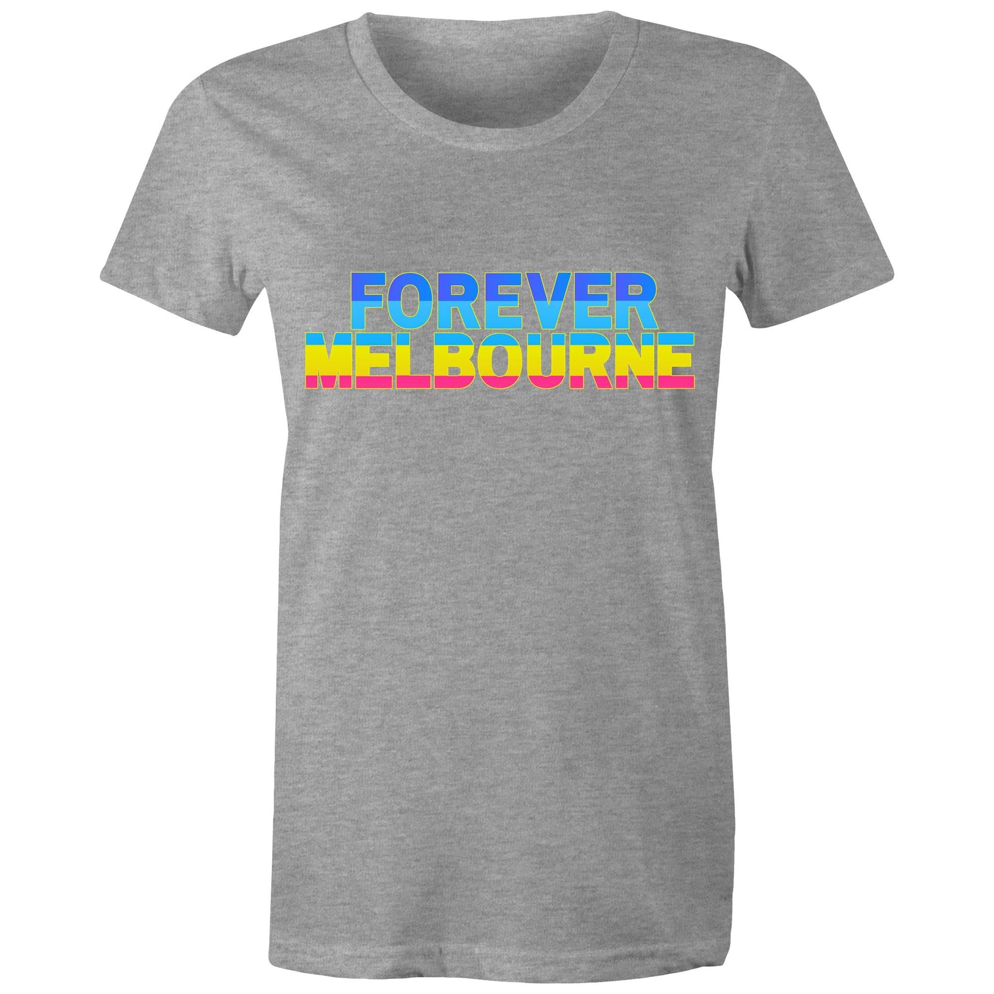 Forever Melbourne - Women's Colourful Rainbow T-shirt