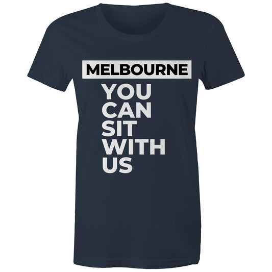 Funny Melbourne T-shirt "You can sit with us" - Women's Tee-Keep Melbourne Marvellous Official Store
