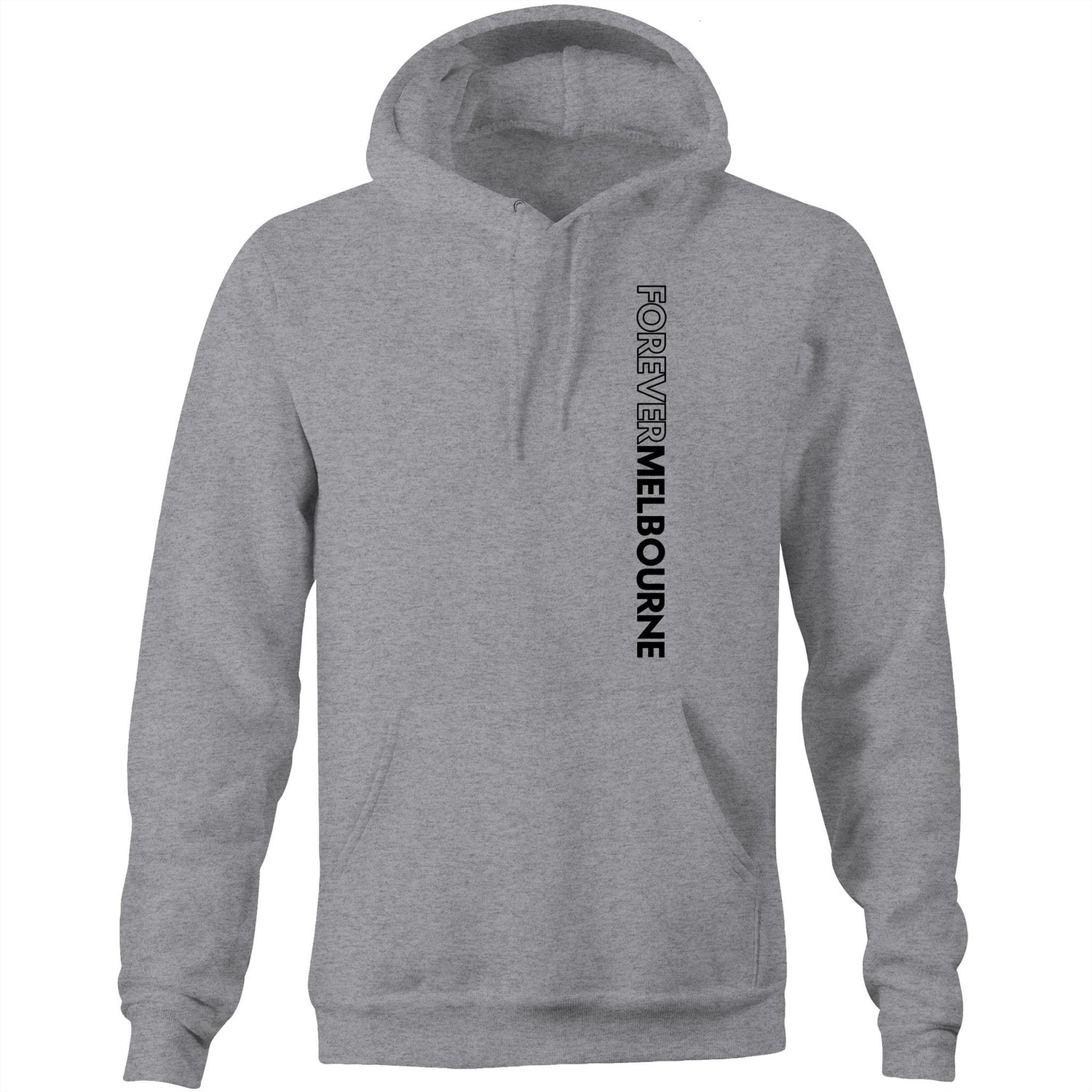 "Forever Melbourne" - Classic Unisex Pockets Hoodie With Vertical Slogan