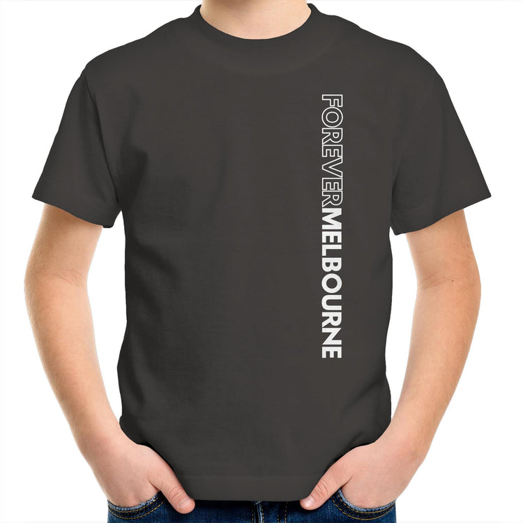 Forever Melbourne - Kids Vertical Slogan Youth Crew T-Shirt Children's Clothing Melbourne City