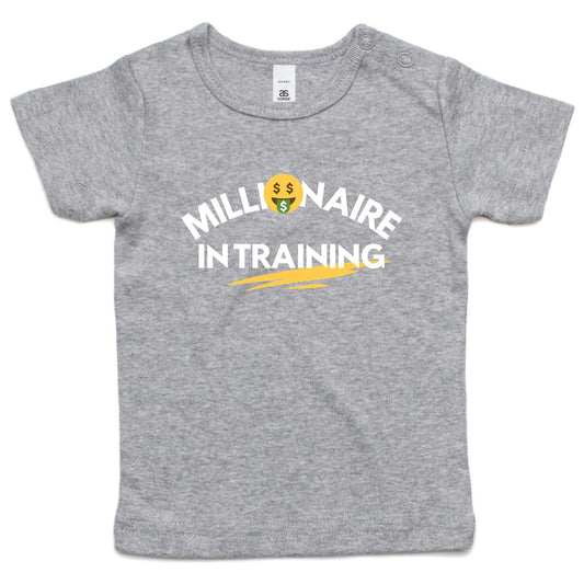 Funny Toddler T-shirt "Millionaire In Training" - Infant Wee Tee