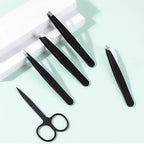 5pcs Eyebrows Tweezers with Nose Hair Scissors Makeup Beauty Set