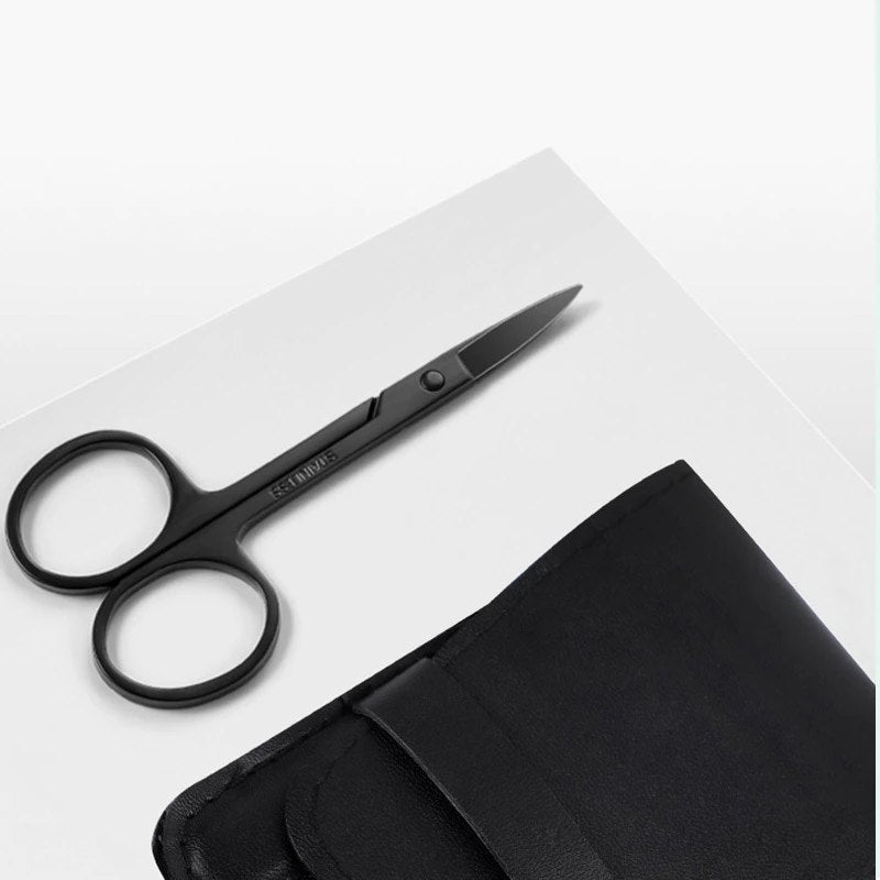 5pcs Eyebrows Tweezers with Nose Hair Scissors Makeup Beauty Set