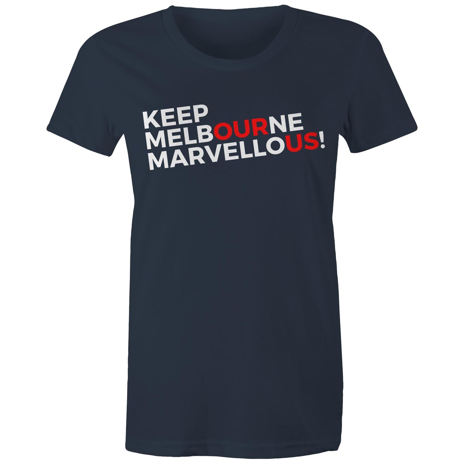 Keep Melbourne Marvellous! - Women's T-shirt Printed Slogan