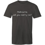Funny Men's T-shirt Melbourne Marriage Proposal - Slogan Tee Plus Sizes