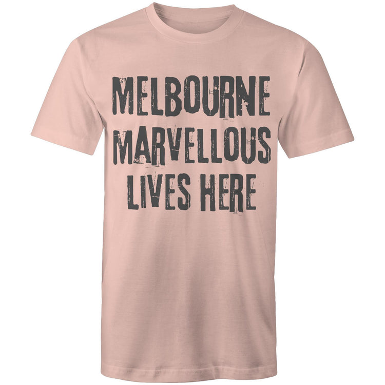 Men's T-shirt "Marvellous lives here" - Melbourne Slogan Design Tee