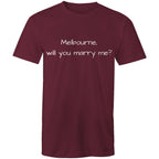 Funny Men's T-shirt Melbourne Marriage Proposal - Slogan Tee Plus Sizes