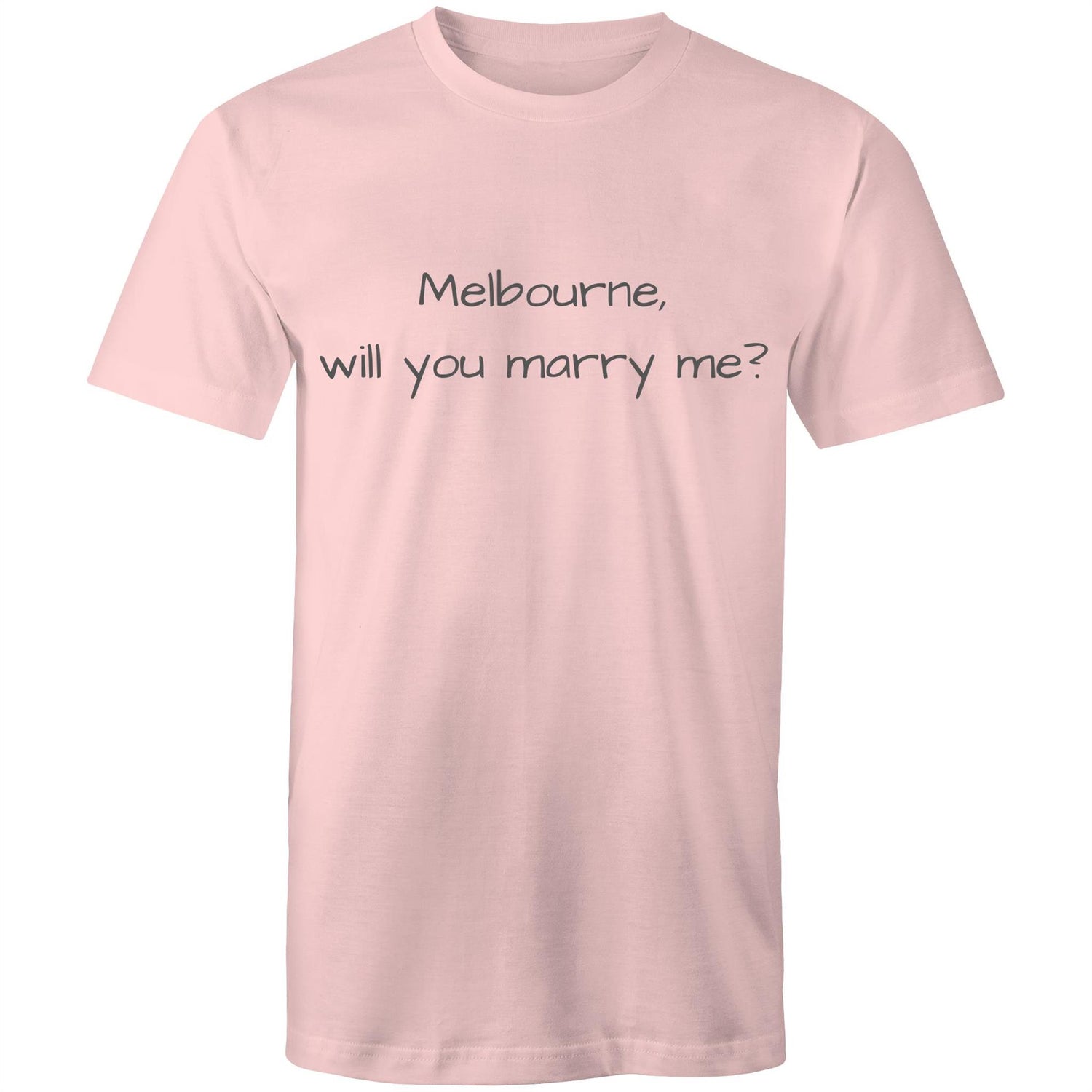 Funny Men's T-shirt "Melbourne, Will You Marry Me?" - Slogan Tee