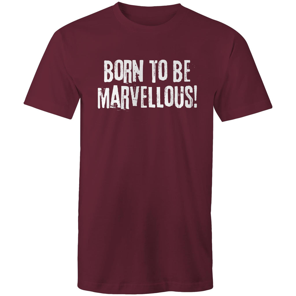 "Born to be marvellous!" Men's T-shirt Motivation Top Inspiration Plus Sizes