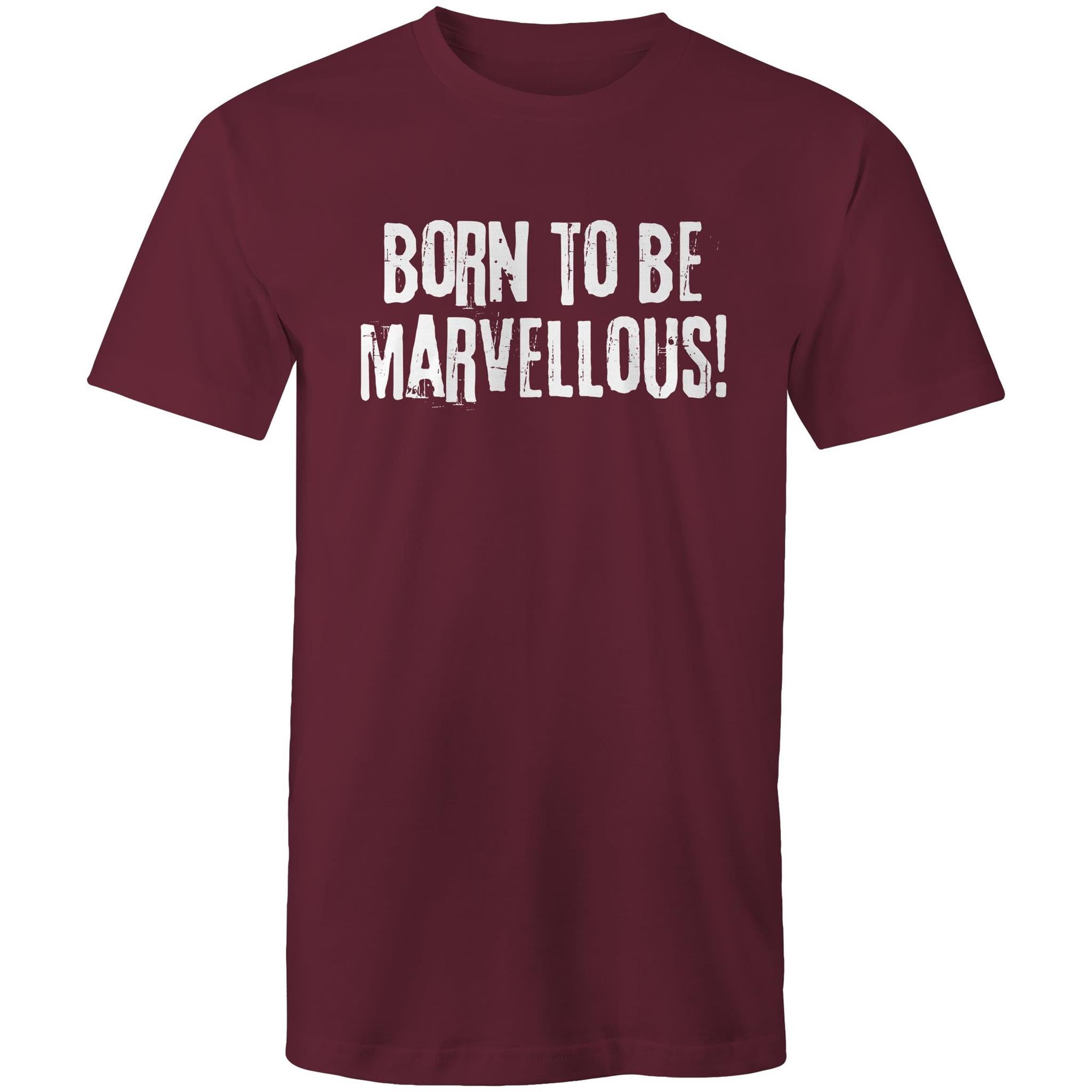 "Born to be marvellous!" Men's T-shirt Motivation Top Inspiration Plus Sizes