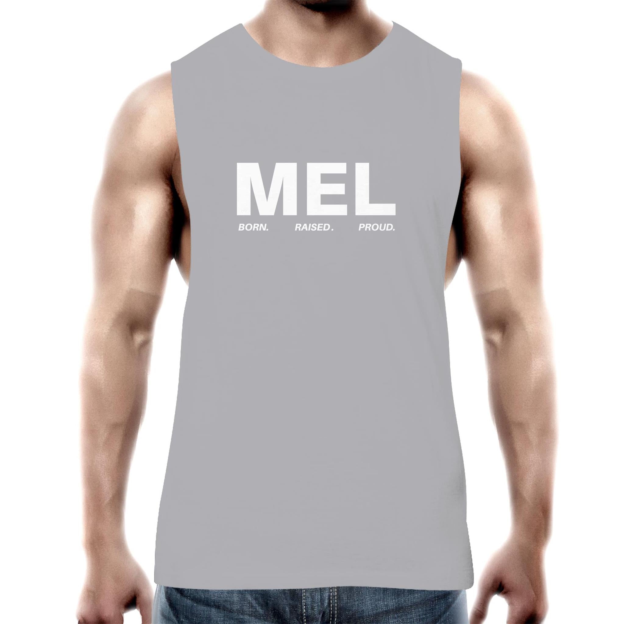 Proud of Melbourne Born and Raised Men's Tank Top Gym Workout Singlet
