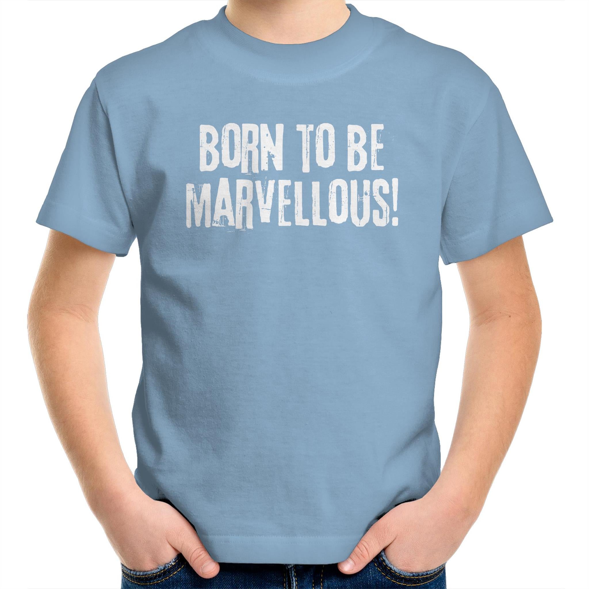 Kids T-shirt "Born To Be Marvellous" Inspiration Motivation Children's Top