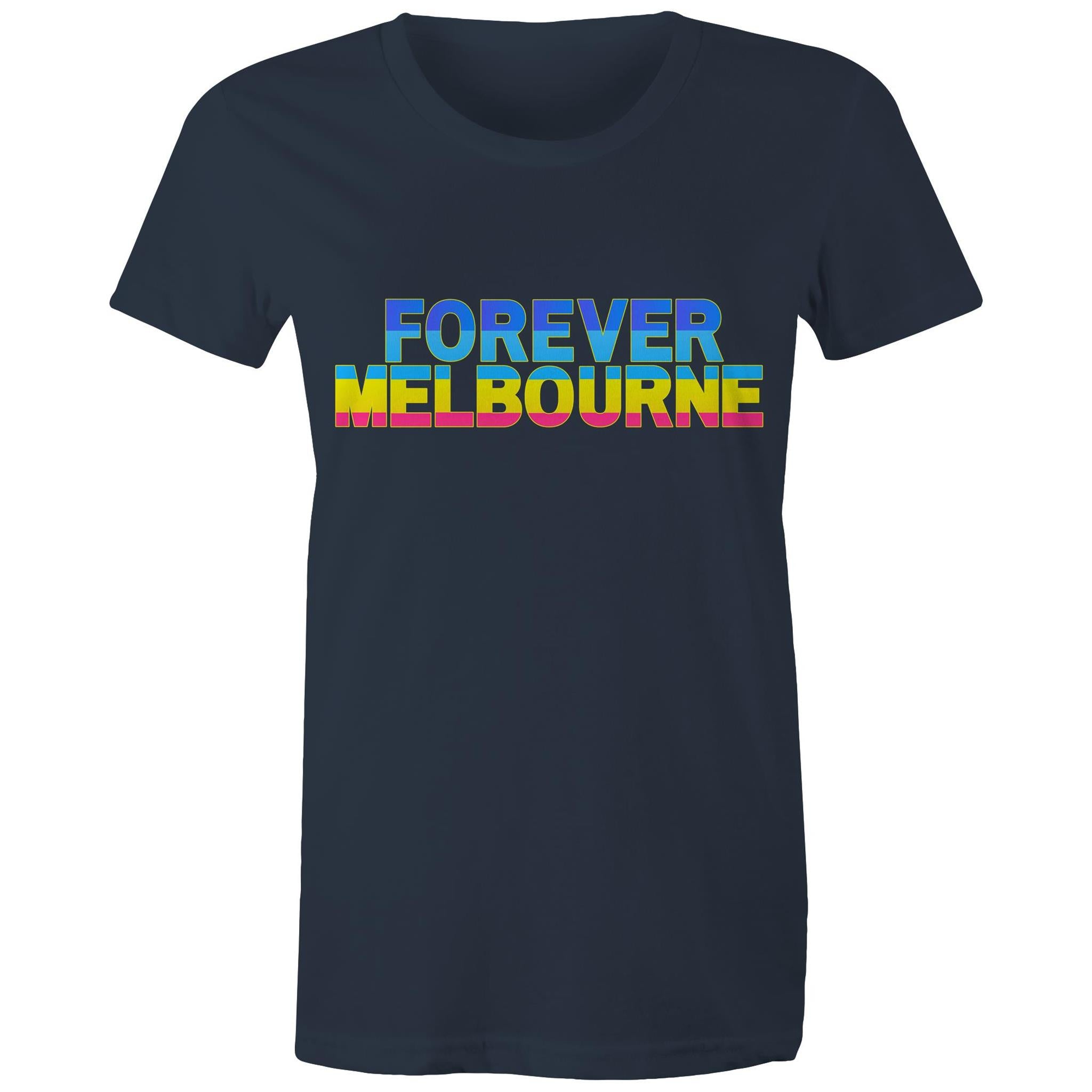 Forever Melbourne - Women's Colourful Rainbow T-shirt