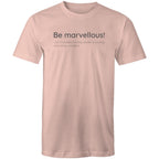 Be Marvellous! Dictionary Definition - Men's T-shirt Motivation Slogan Plus Sizes