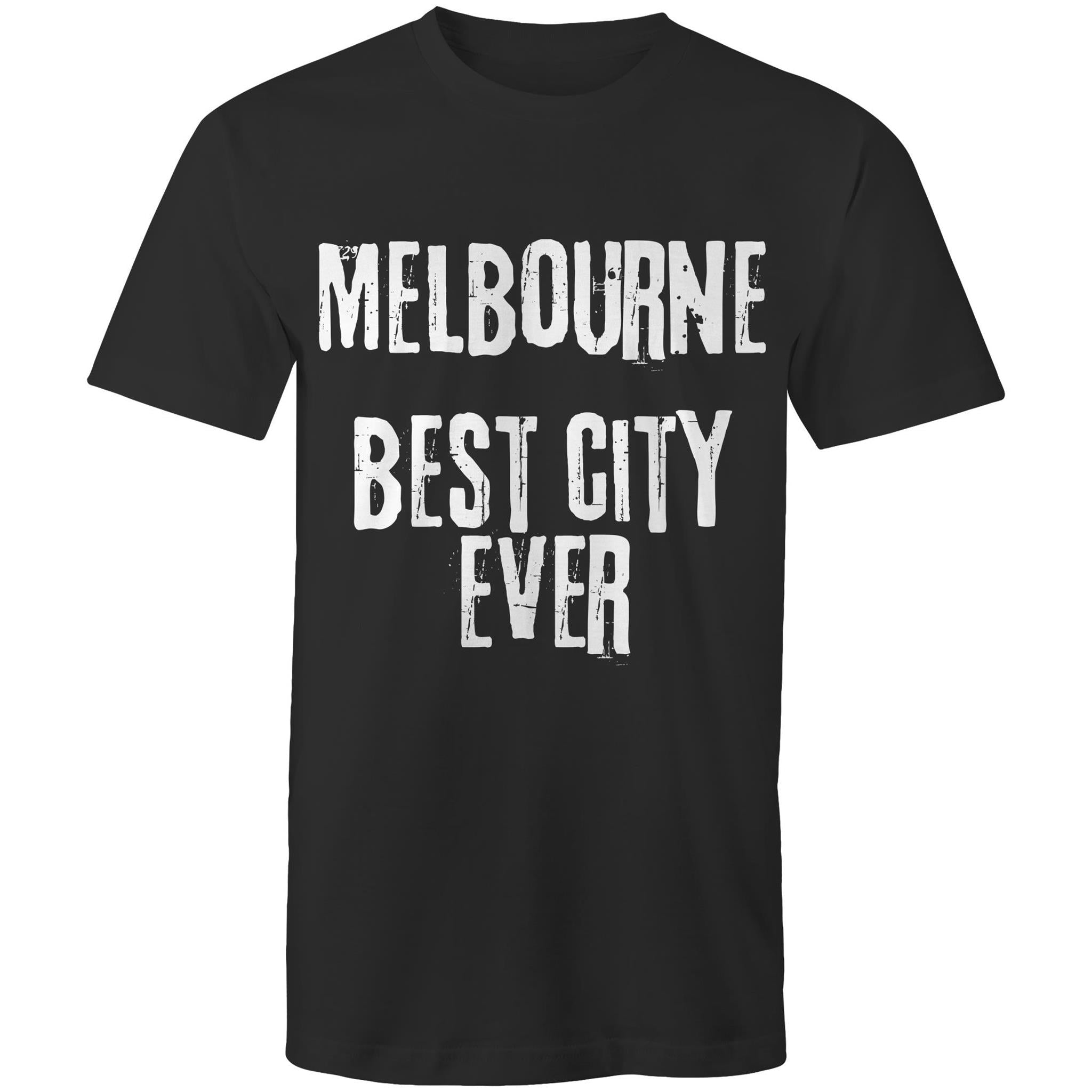 Men's T-shirt "Melbourne Best City Ever" Slogan Grunge Tee