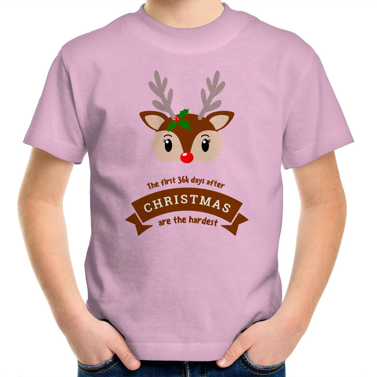 Christmas - The First 364 Days After Are The Hardest - Kids Youth Crew T-Shirt