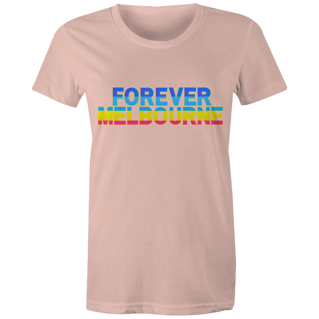 Forever Melbourne - Women's Colourful Rainbow T-shirt