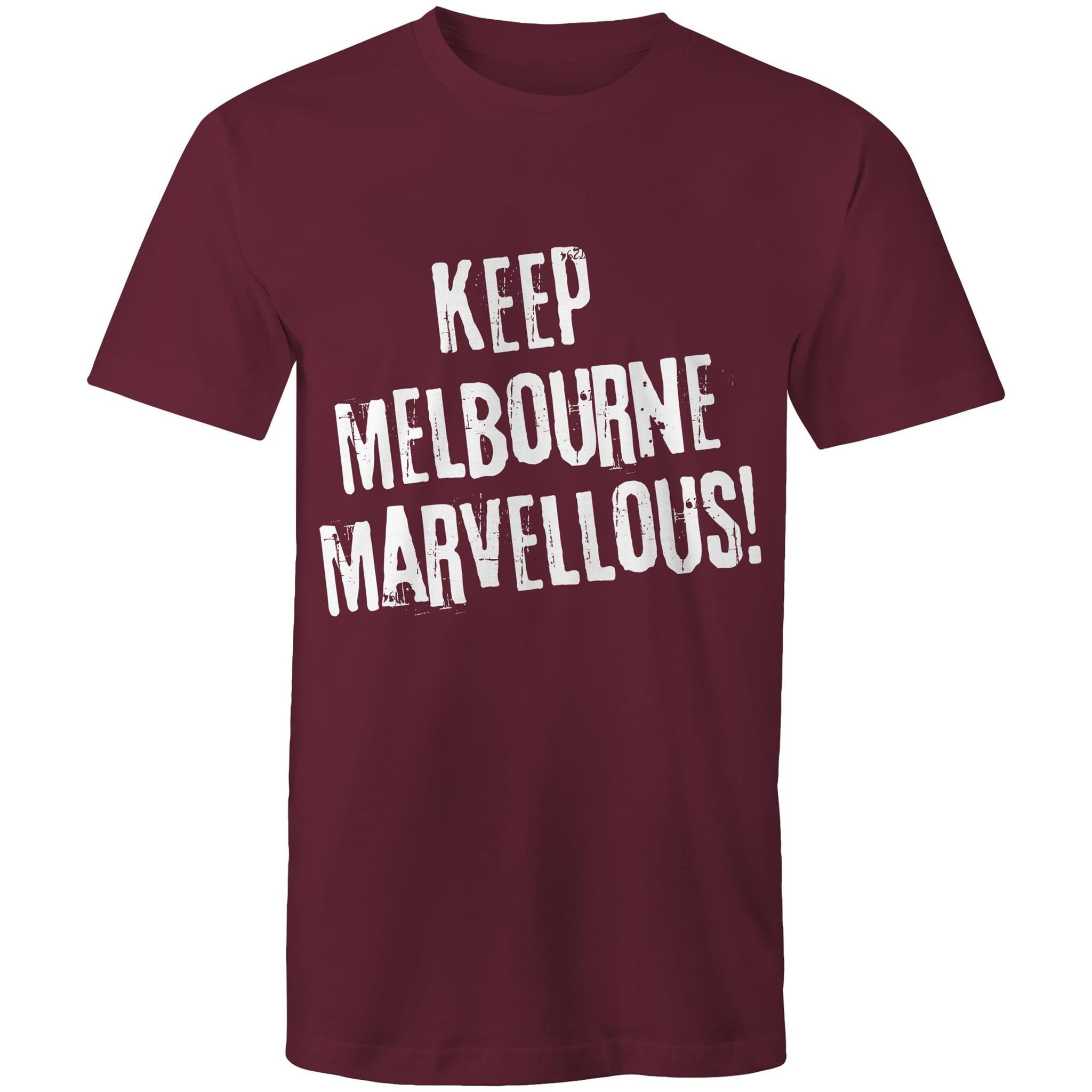 Men's T-shirt "Keep Melbourne Marvellous!" - Hipster Motivation Tee Plus Sizes