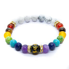 7 Chakra Bracelet Yoga Meditation Energy Power Lava Stones