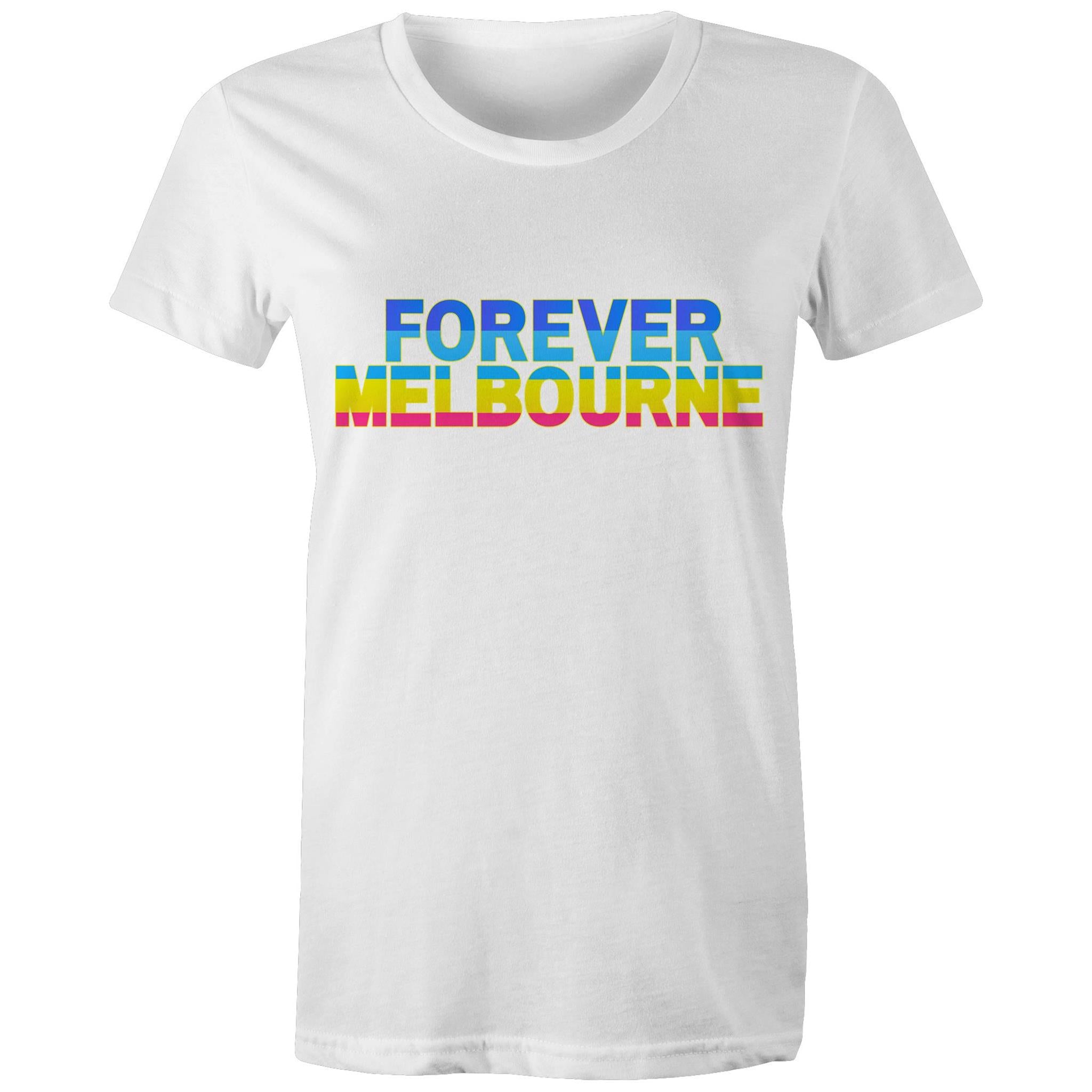 Forever Melbourne - Women's Colourful Rainbow T-shirt