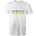 Men's Funny T-shirt "You Had Me At Melbourne" Famous Jerry Maguire Movie Quote Plus Sizes
