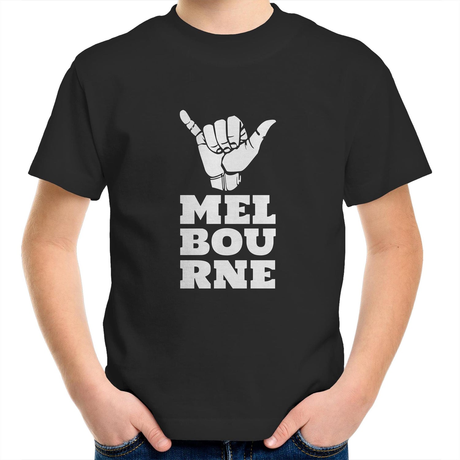 Trendy "Melbourne Shaka" Hand Gesture - Kids T-shirt Design Tee