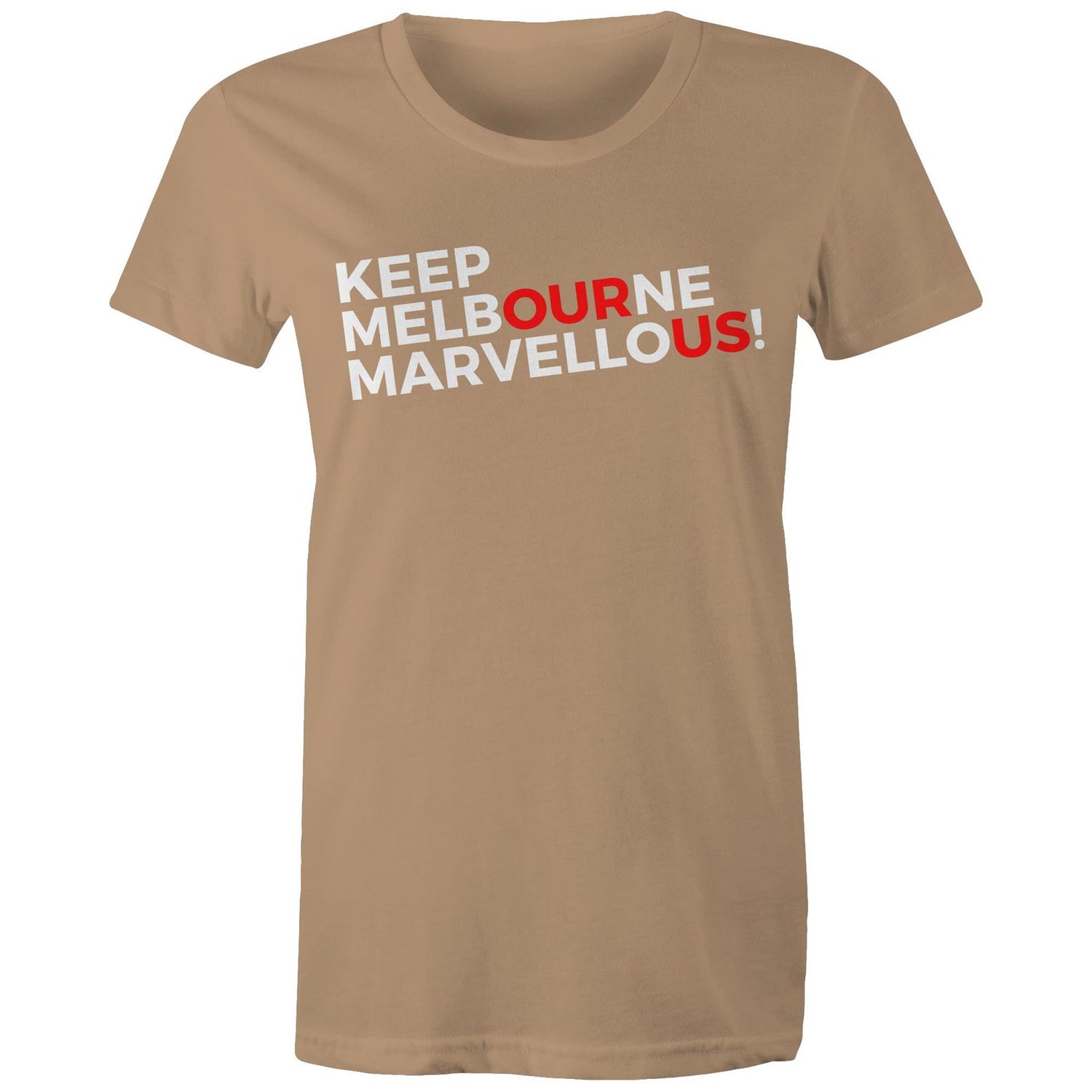 Keep Melbourne Marvellous! - Women's T-shirt Printed Slogan