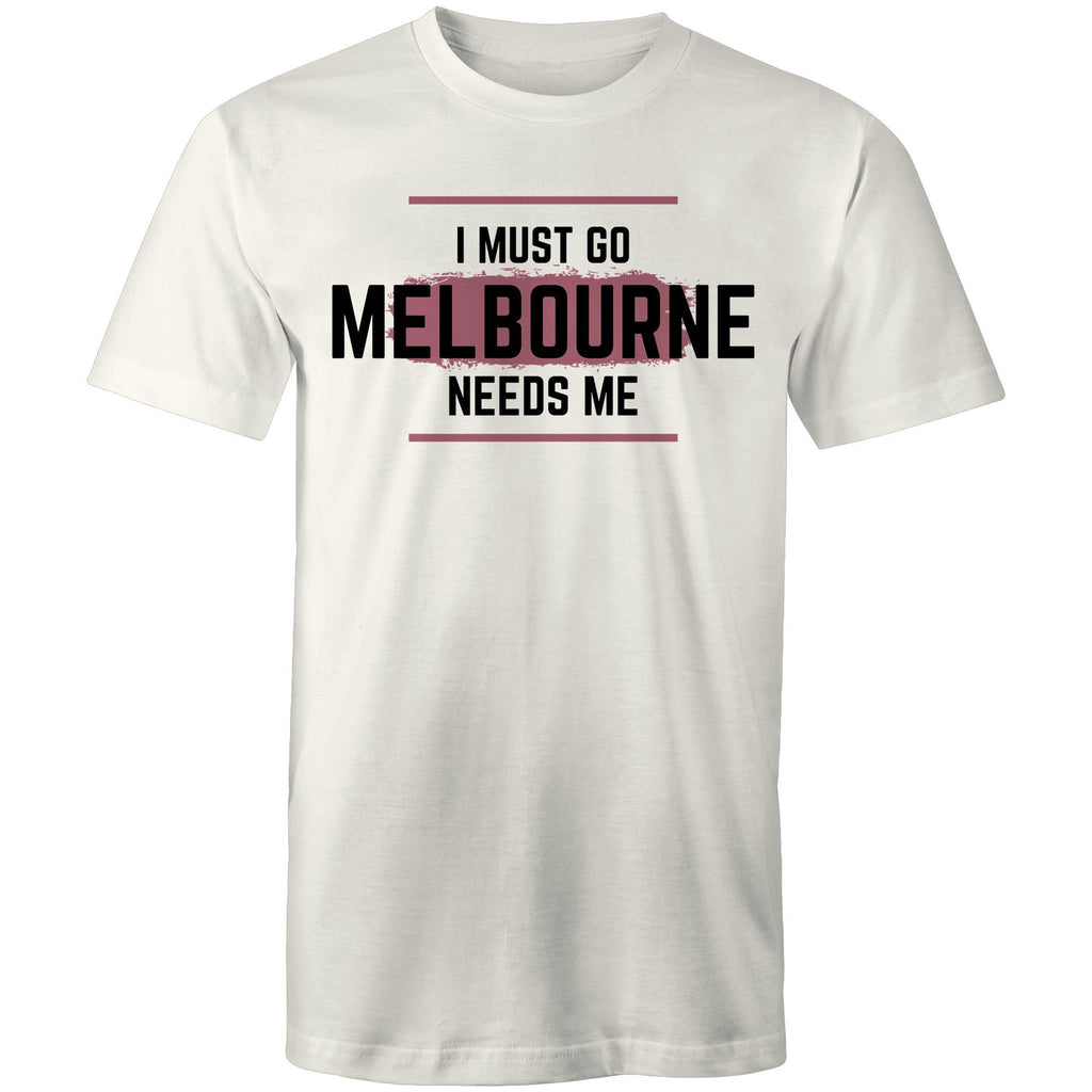 Funny Men's T-shirt Superhero "Melbourne Needs Me" Plus Sizes