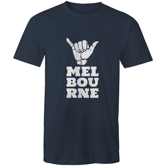 Trendy "Melbourne Shaka" Hand Gesture - Men's T-shirt Design Tee