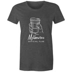 "Melbourne Official Flag" Funny T-shirt Takeaway Coffee Cup Women's Top