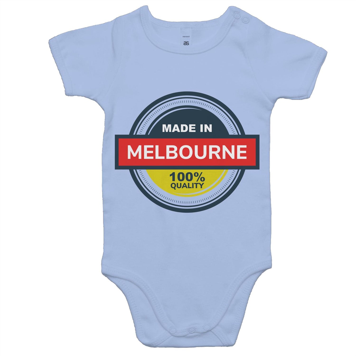 Funny Baby Romer "Made in Melbourne - 100% Quality" - Slogan Mini Me Toddler Onesie