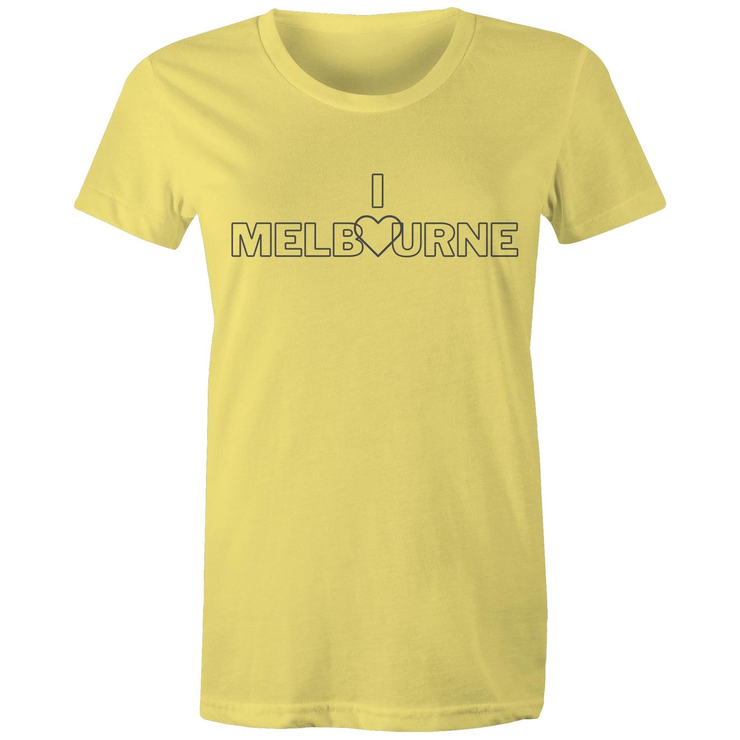 I Love 🤍 Melbourne - Women's Ladies Slogan T-shirt