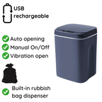 Automatic Rubbish Bin Touchless Motion Sensor Hands Free Trash Can USB Rechargeable
