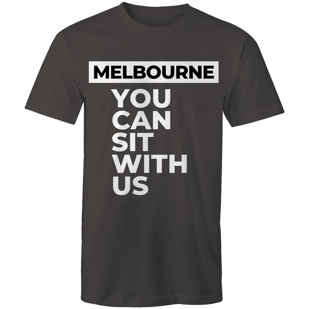 Funny Men's Melbourne T-shirt "Sit With Us" Plus Sizes