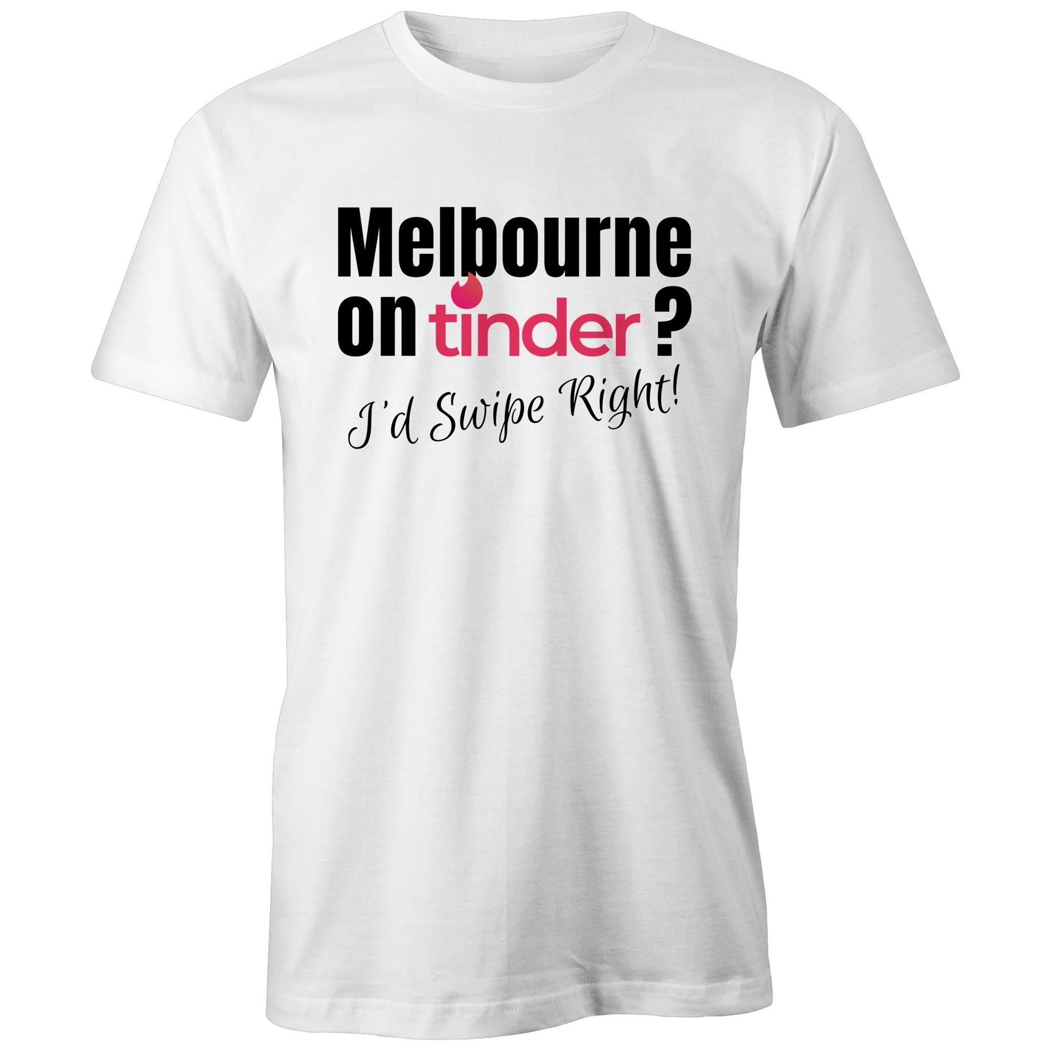 Funny Men's T-shirt Melbourne Tinder Dating App - Date Night Singles Tee