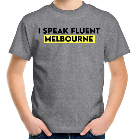 Funny Kids T-shirt "I Speak Fluent Melbourne"-Keep Melbourne Marvellous Official Store