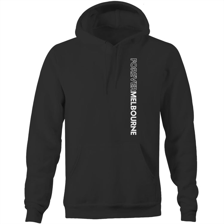 "Forever Melbourne" - Classic Unisex Pockets Hoodie With Vertical Slogan