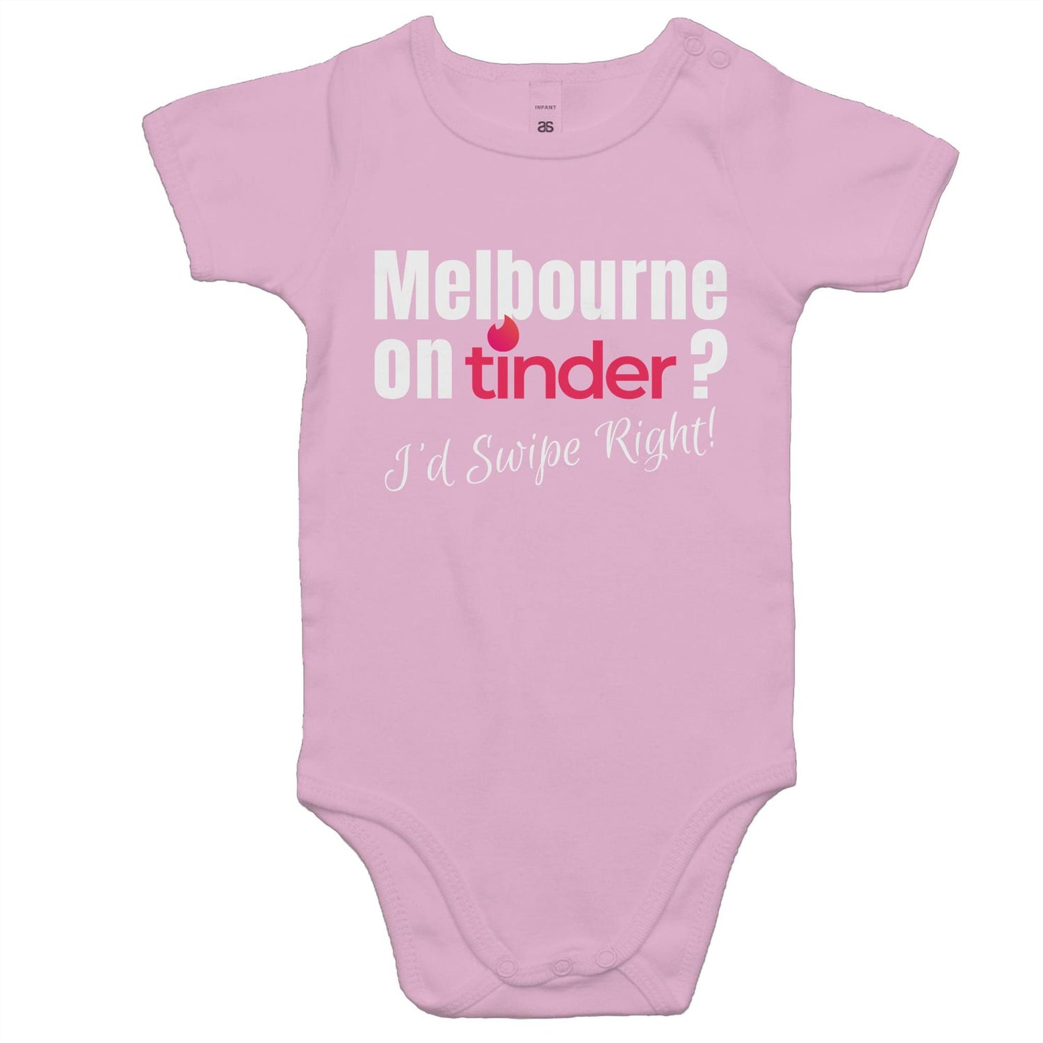 Funny Baby Romper "Melbourne on Tinder? I'd Swipe Right" - Mini Me Toddler One-Piece