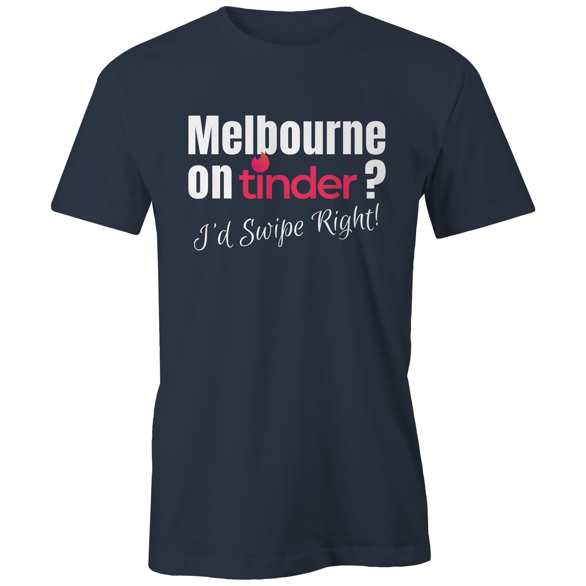 Funny Men's T-shirt Melbourne Tinder Dating App - Date Night Singles Tee