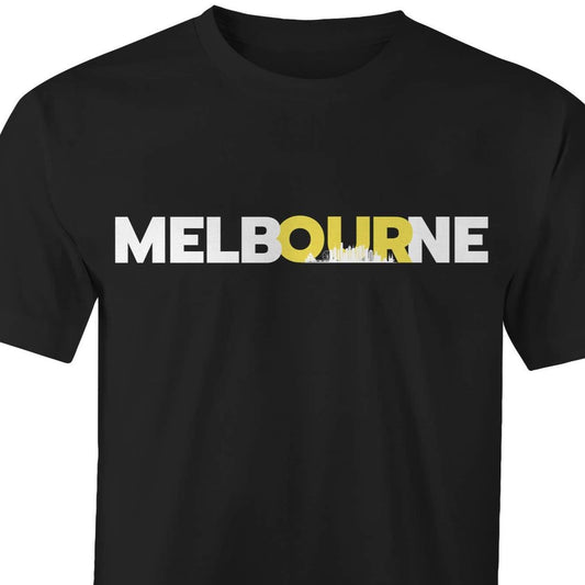Melbourne City Skyline Men's T-Shirt Plus Sizes-Keep Melbourne Marvellous Official Store