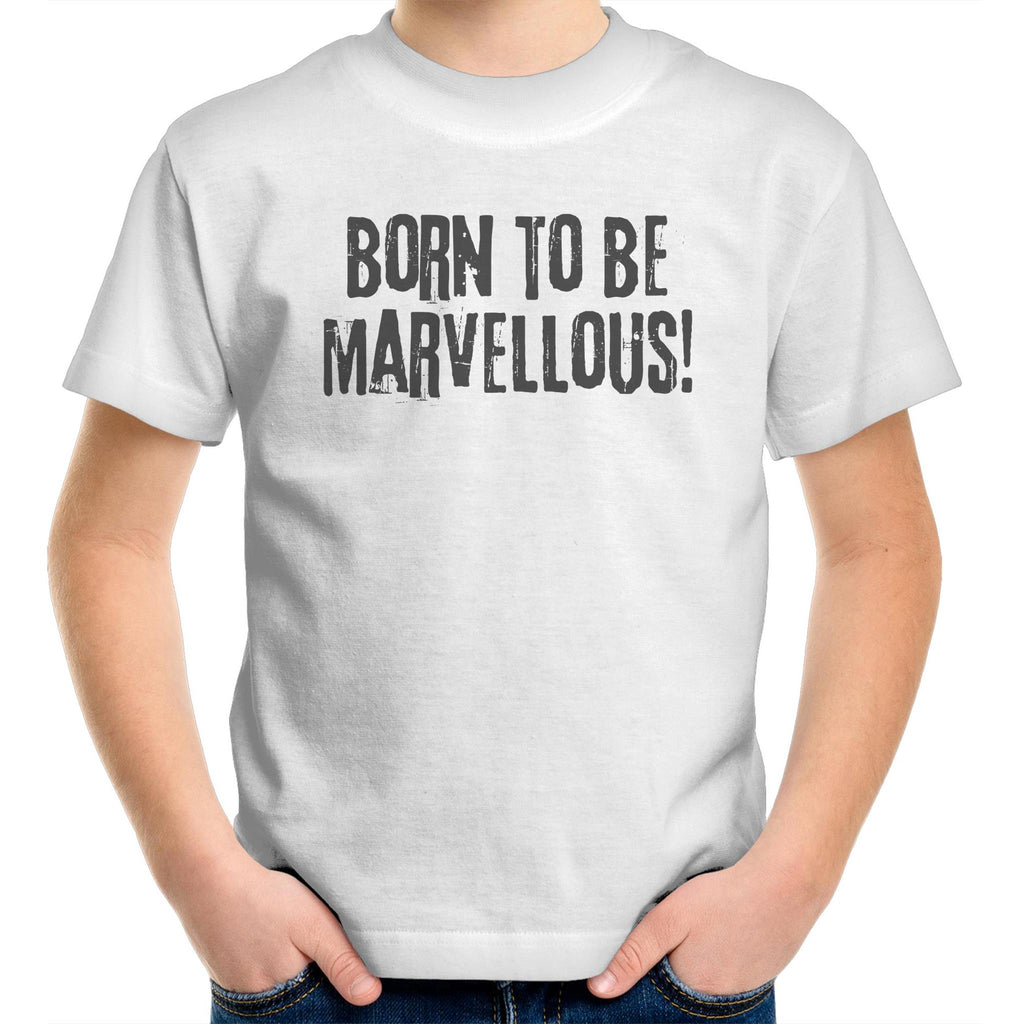 Kids T-shirt "Born To Be Marvellous" Inspiration Motivation Children's Top