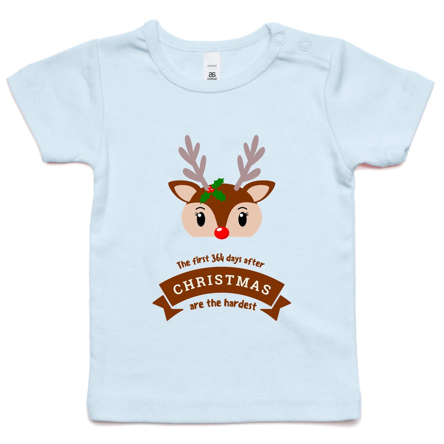 Funny Christmas T-shirt "The First 364 Days After Xmas Are The Hardest" - Infant Wee Tee Kids Tee