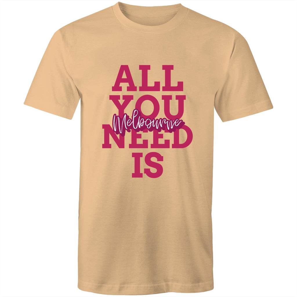 "All You Need Is Melbourne" - Men's Love T-shirt Plus Sizes