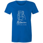"Melbourne Official Flag" Funny T-shirt Takeaway Coffee Cup Women's Top